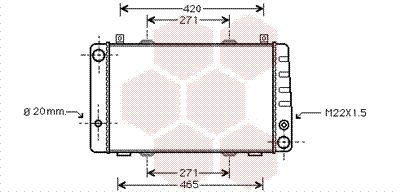 VAN WEZEL Radiaator,mootorijahutus 76002009